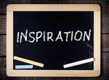 yazı tahtası Beyaz tebeşir ile el yazısı ilham