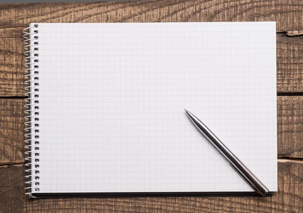 Empty or blank paper with pen — Stock Photo, Image