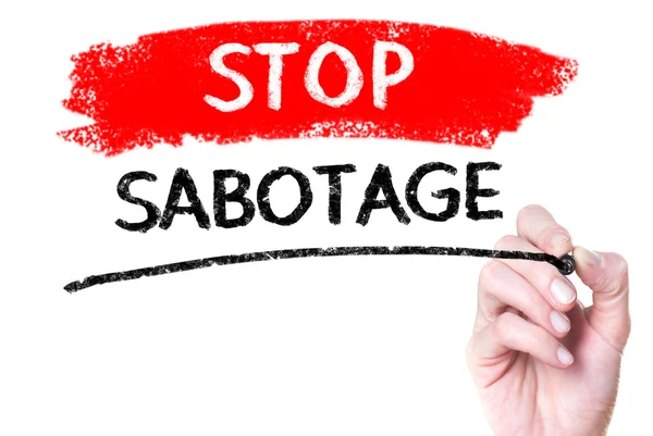 Stoppa sabotage — Stockfoto