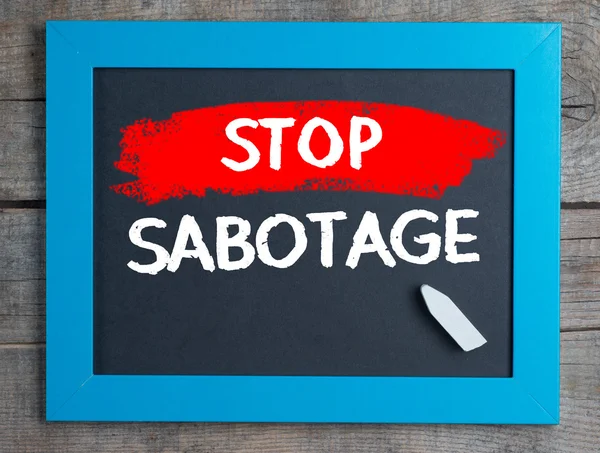 Stop sabotage — Stock Photo, Image