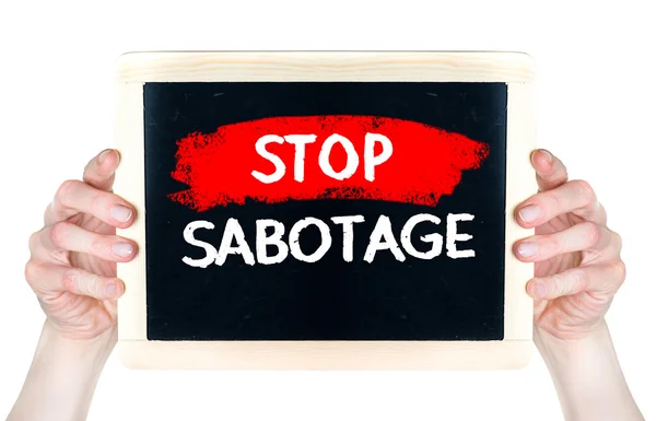 Stoppa sabotage — Stockfoto