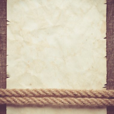 eski bir kağıt üzerinde yaşlı ip