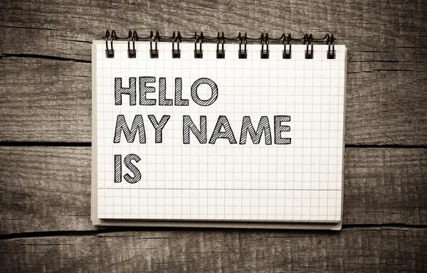 HELLO my name is — Stock Photo, Image