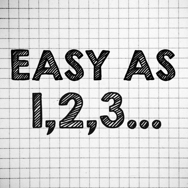 "легко, как 123
"