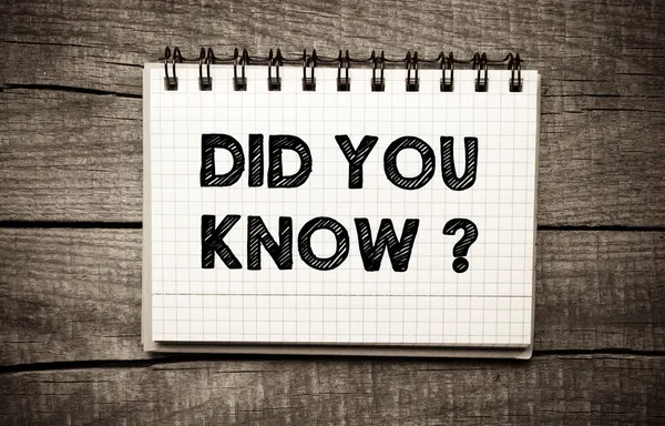 Beyaz bir kağıt üzerinde yazılı biliyor muydun