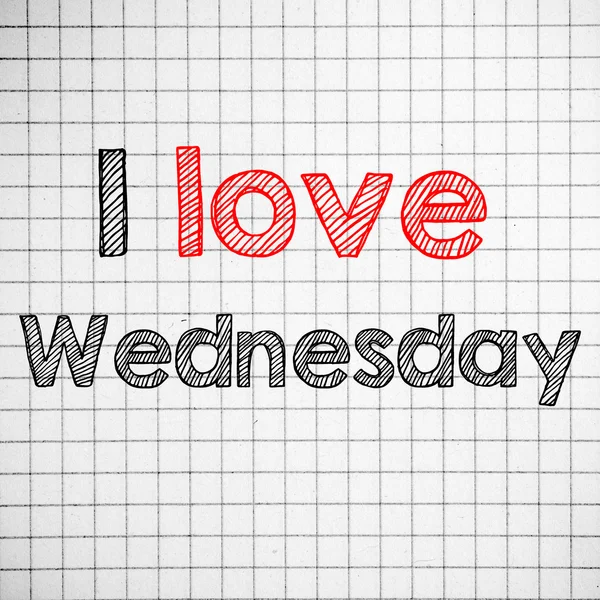 I Love wednesday — Stock Photo, Image