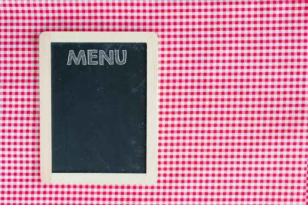 Een menu kaart schoolbord — Stockfoto