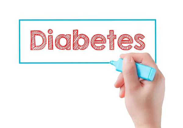 Hand writing Diabetes — Stock Photo, Image