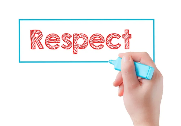 Hand writing Respect — Stock Photo, Image