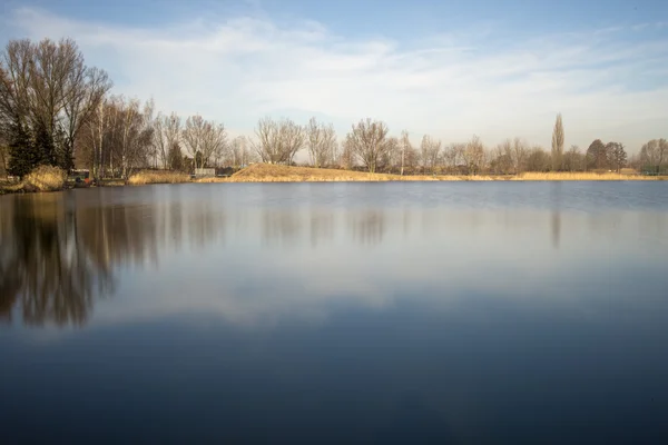 Jezero na podzim — Stock fotografie