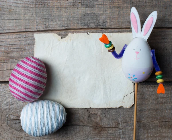 Huevos de Pascua y conejo —  Fotos de Stock