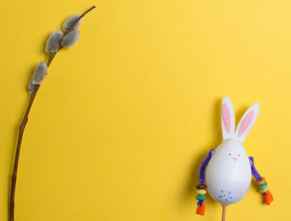 ウサギと尾状花序 — ストック写真
