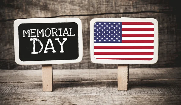 Memorial Day with American flag — Stock Photo, Image