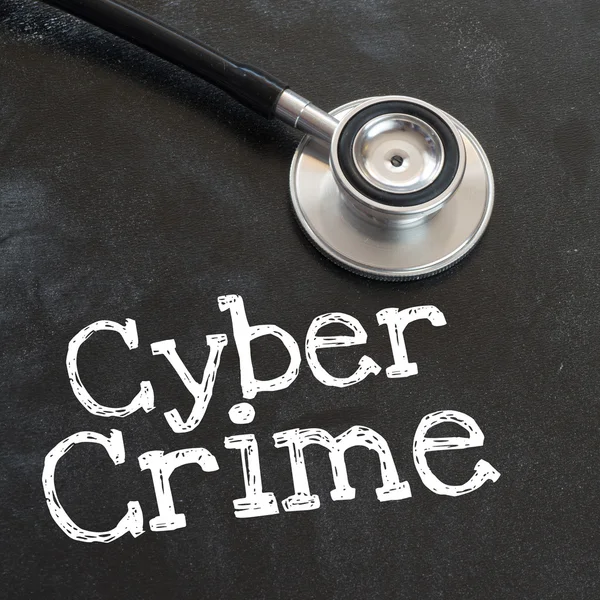 Stetoskop i cyber crimel, — Zdjęcie stockowe