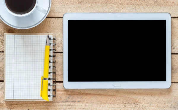 Tablet pc and a coffee — Stock Photo, Image