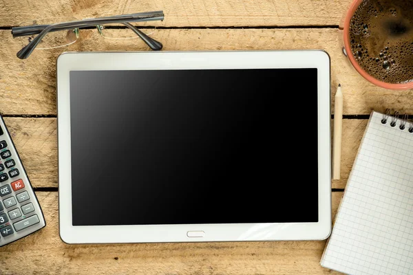 Tablet pc with empty screen — Stock Photo, Image