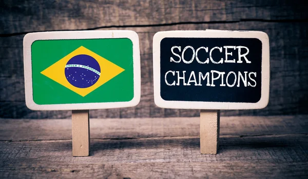Brazylia flaga piłki nożnej 2014 — Zdjęcie stockowe
