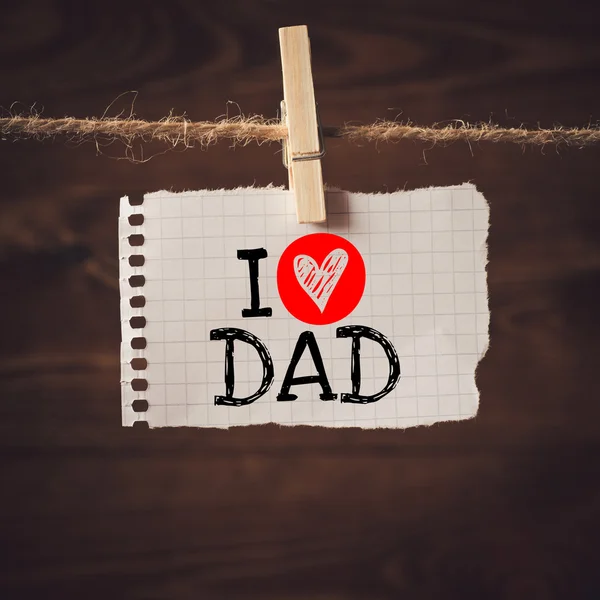 Me encanta el mensaje de papá — Foto de Stock