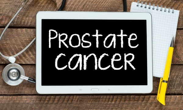 Tavlan med ordet prostatacancer — Stockfoto