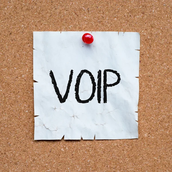 VoIP corkboard λέξη έννοια — Φωτογραφία Αρχείου