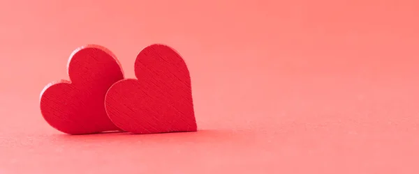 Serca Tkaniny Różowym Tle Czas Zakochanych Walentynki — Zdjęcie stockowe