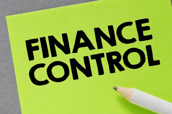 Finance Control Words Written Piece Paper — Stock Photo, Image