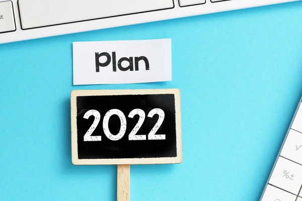 Plan 2022 Texte Concept Affaires Plans Pour Nouvelle Année — Photo