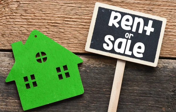 Rent Sale Написаний Маленькій Крейдяній Дошці — стокове фото