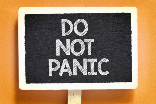 Panic Words Written Chalk Board — стоковое фото