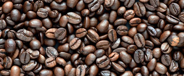 咖啡豆为背景或质地 — 图库照片