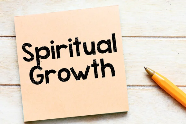 Spiritual Growth Words Small Piece Paper — Stock Photo, Image