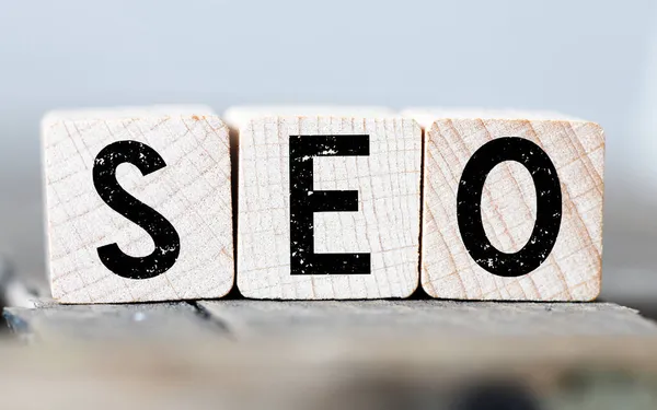 Word Seo Arranged Wooden Letters — Stock Photo, Image