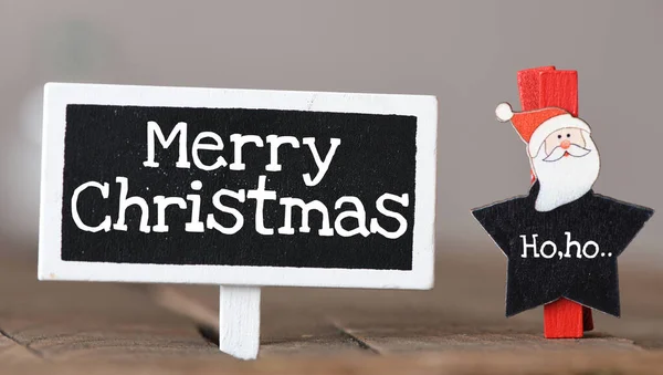 Καλά Χριστούγεννα Λέξεις Ένα Μικρό Μαυροπίνακα Ώρα Για Χριστούγεννα — Φωτογραφία Αρχείου