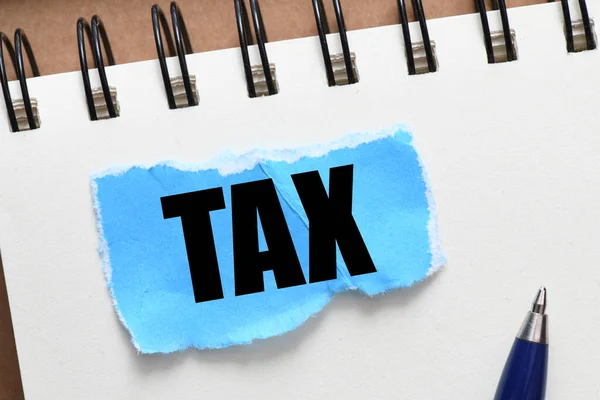 Steuererklärungen Auf Einem Kleinen Blatt Papier Konzept Für Unternehmen — Stockfoto
