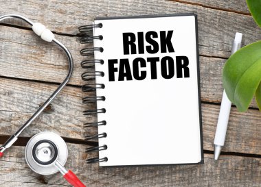 RISK FACTOR sözcükleri bir ofis defterine yazıldı.