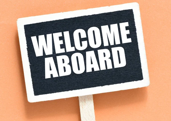 Welcome Words Small Chalkboard — Stock Photo, Image