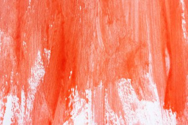 abstraction of a painted sheet of paper in red.
