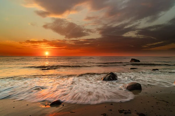 Захід Сонця Біля Моря Природа Пейзаж Заході Сонця — стокове фото