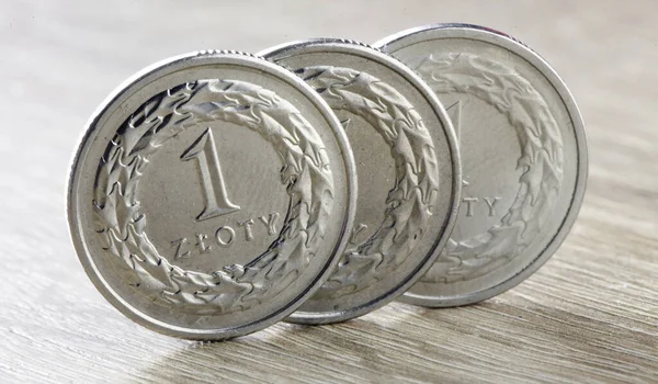 Pièce Zloty Monnaie Pologne — Photo