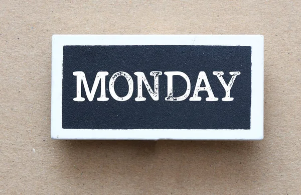 Monday Word Small Chalk Board — Stock Photo, Image