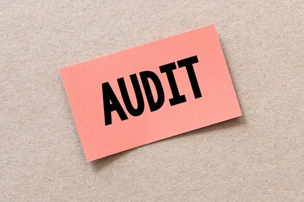 Audit Words Small Sheet Paper — Stock Photo, Image