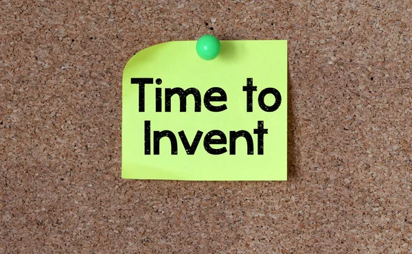 Time Invent Text Pin Board — Stock Photo, Image