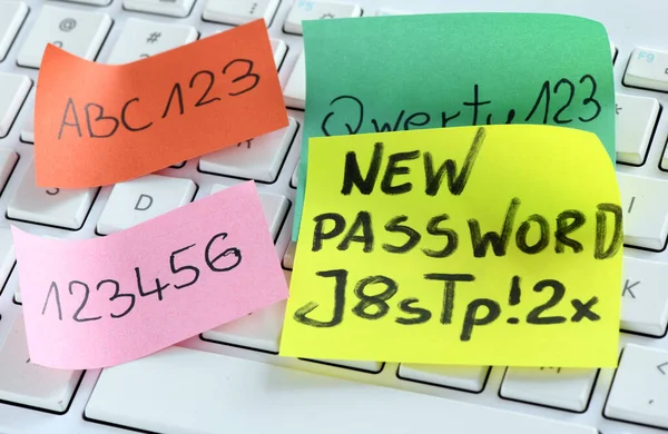 New Strong Password Weak Ones Keyboard — Stock Photo, Image