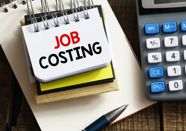 Job Costing Parole Taccuino Dell Ufficio — Foto Stock