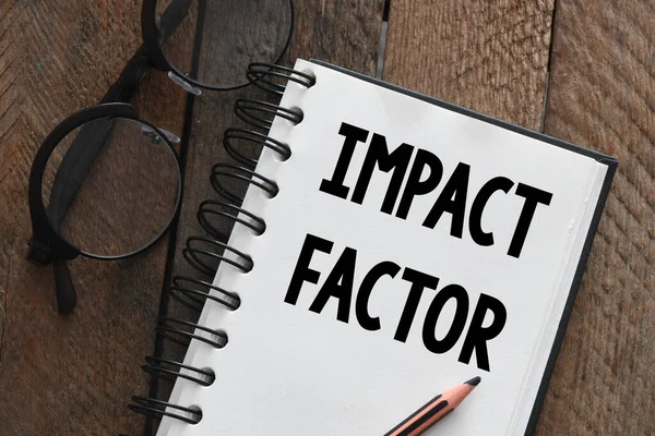 Impact Factor Words Written Office Notebook — Stock Photo, Image