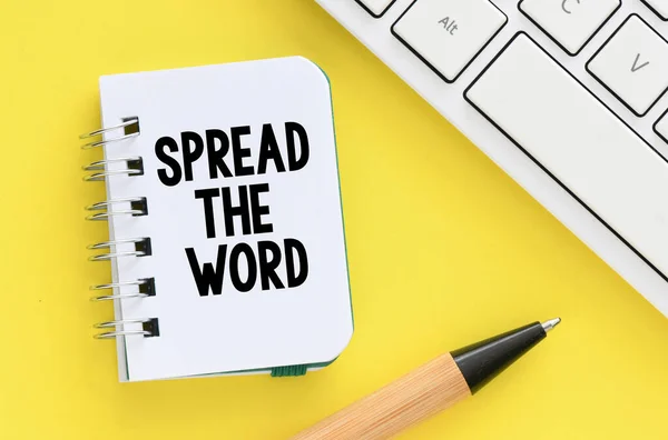 Spread Word Words Written Office Notebook Concept Business — Stok fotoğraf