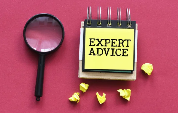 Expert Advice Ord Kontorets Anteckningsbok — Stockfoto