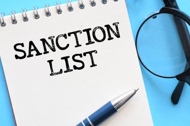 SANCTION Ofis defterindeki kelimeleri listele.