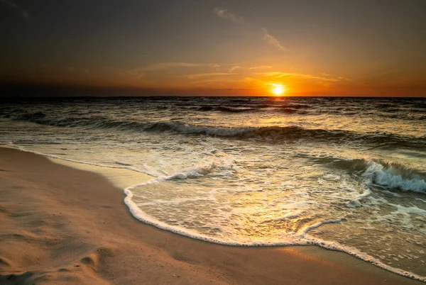 Solnedgång Vid Havet Natur Och Natur Landskap Vid Solnedgången — Stockfoto