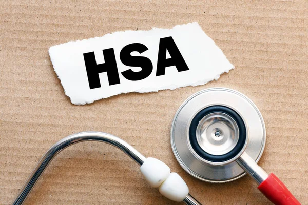 HSA Health Savings Account and stethoscope.